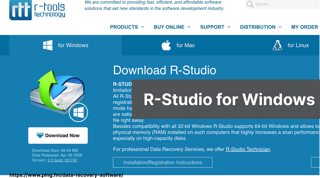 R-Studio for windows