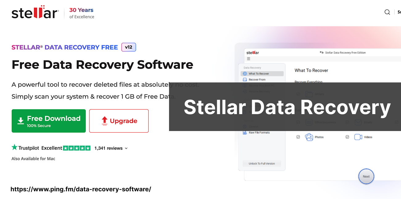 Stellar Data Recovery for windows 7